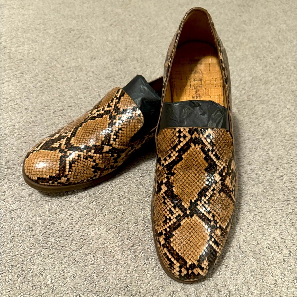 Kork’s by Kork Ease Leather Reptile Loafers Sz 10